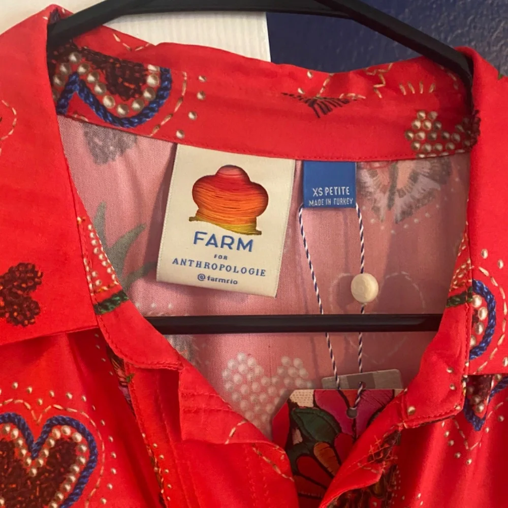 Anthropologie x Farm Rio Heart Midi Shirtdress - Picture 2 of 4